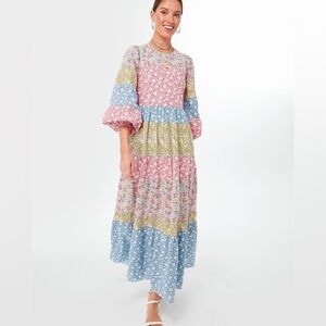 🏷️ New English Factory cotton mixed print dress pastel size XS